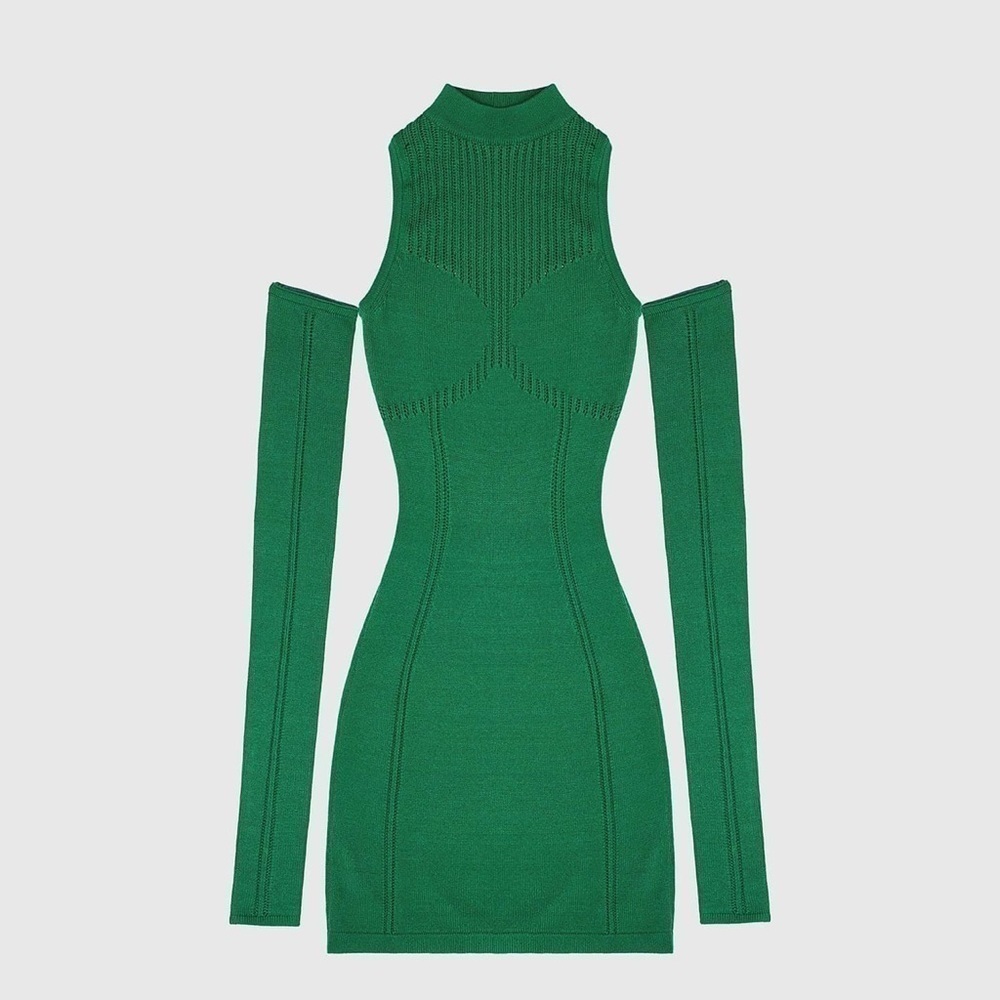 Green long sleep dress Maniere de Voir size Xs - Picture 9 of 9